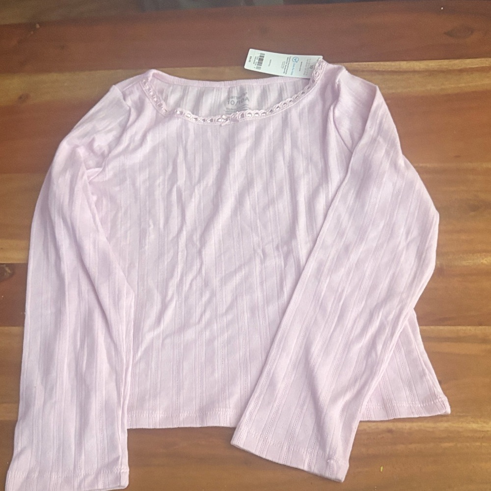 Carter's Soft Pink Ribbed Long Sleeve Top